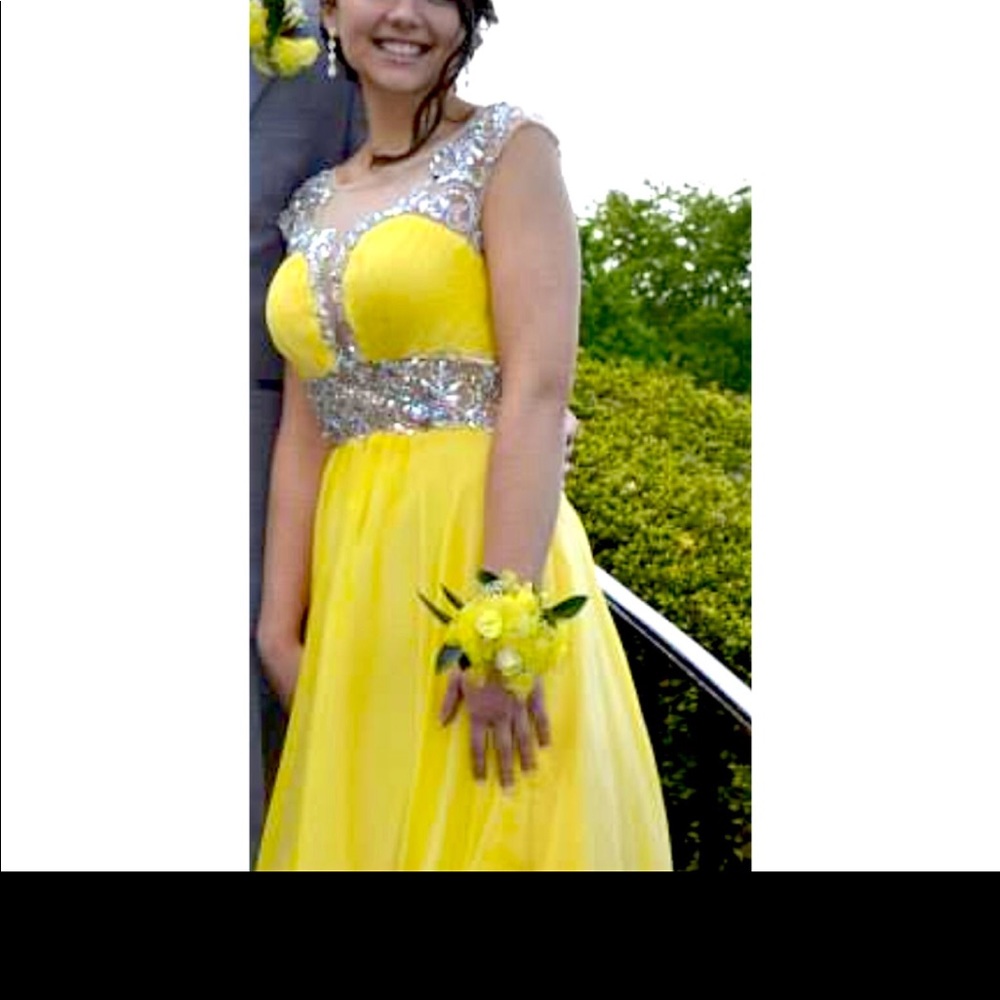 Yellow prom dress
